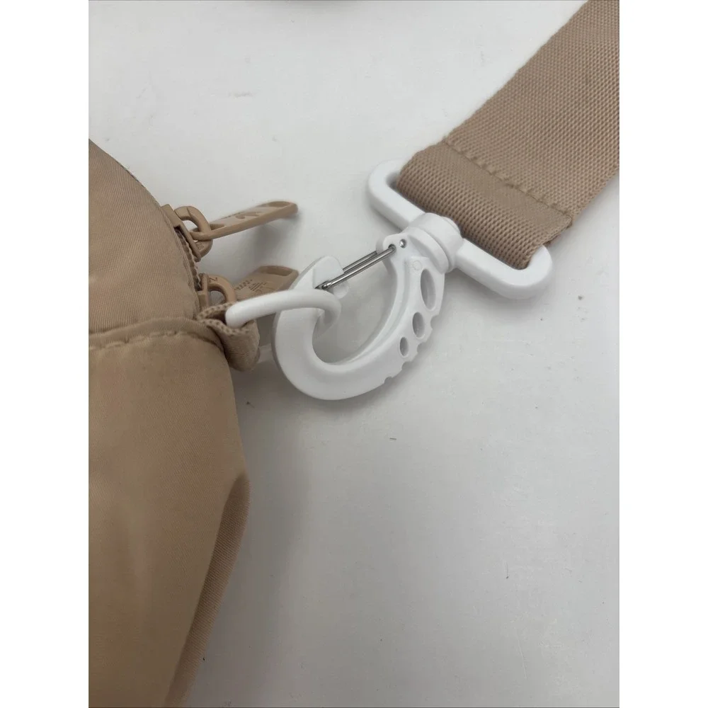 Adidas Crossbody Pouch Puffer Bag Beige Fanny Pack Essentials Travel Zip Up